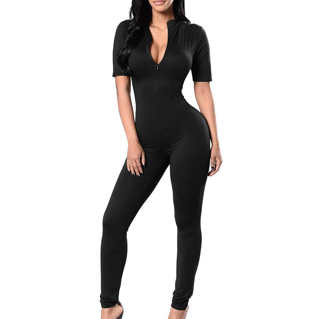 Keep It Solid and Simple Shortsleeved Jumpsuit