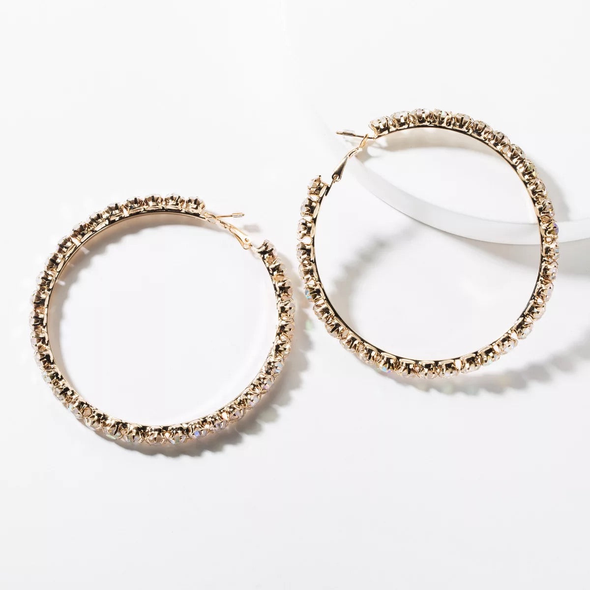 Diamond Hoop Earrings