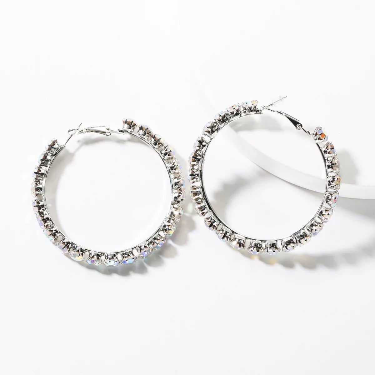 Diamond Hoop Earrings