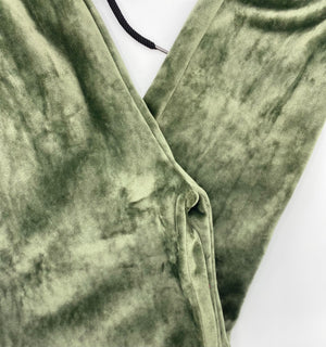 Green Velour Joggers
