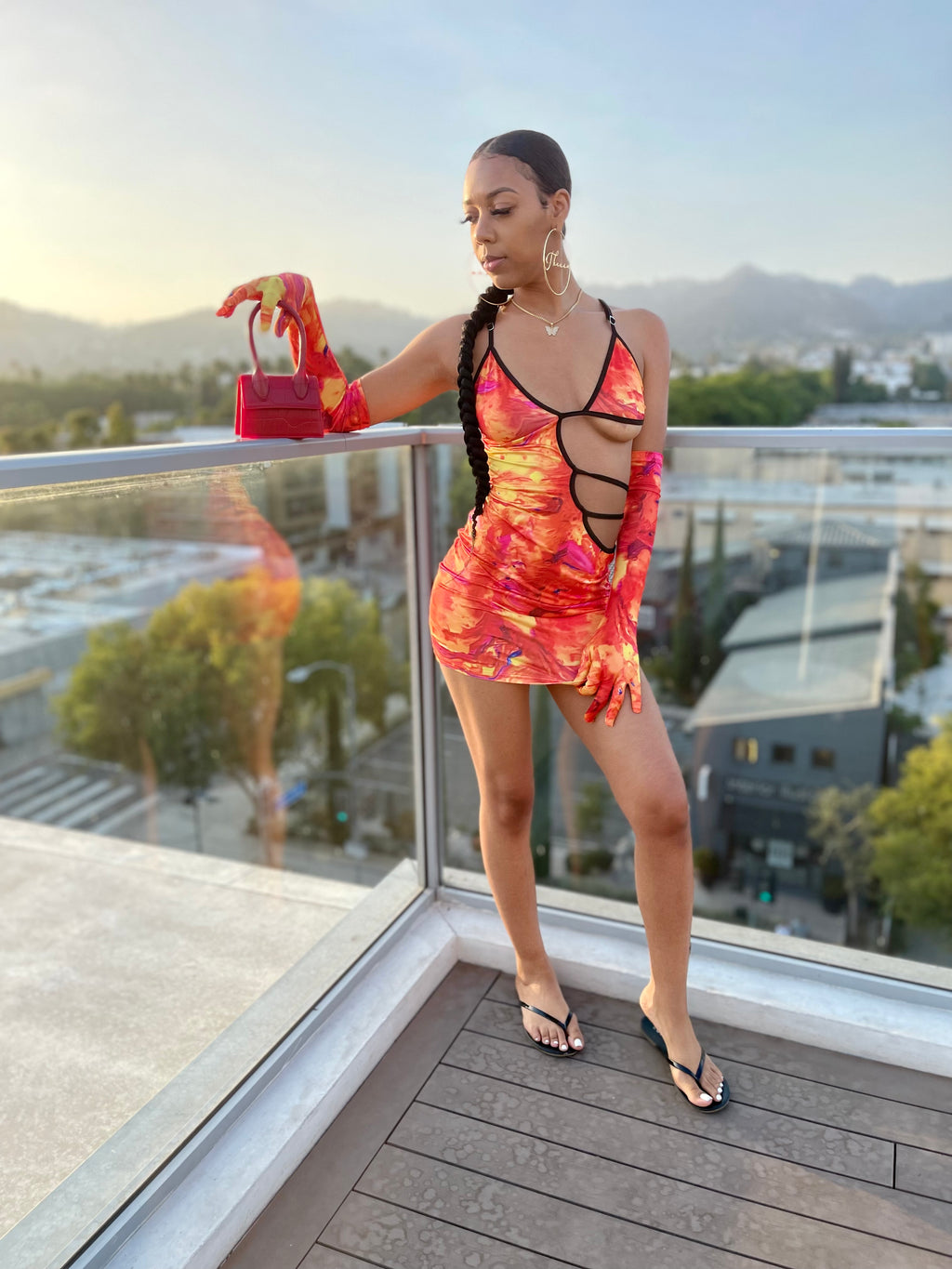Flaming Combo Dress
