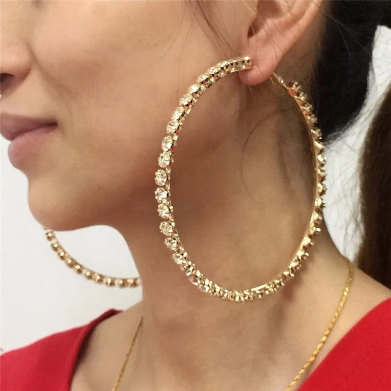 Diamond Hoop Earrings