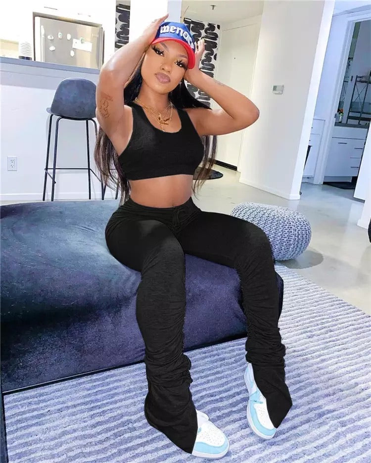 *Stacked Pants Set