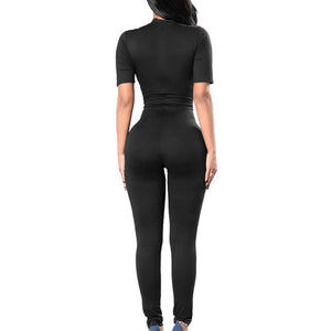 Keep It Solid and Simple Shortsleeved Jumpsuit